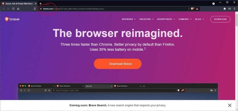 takian.ir google ads malware via fake brave browser website 1