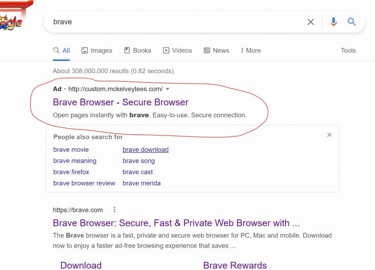 takian.ir google ads malware via fake brave browser website 2