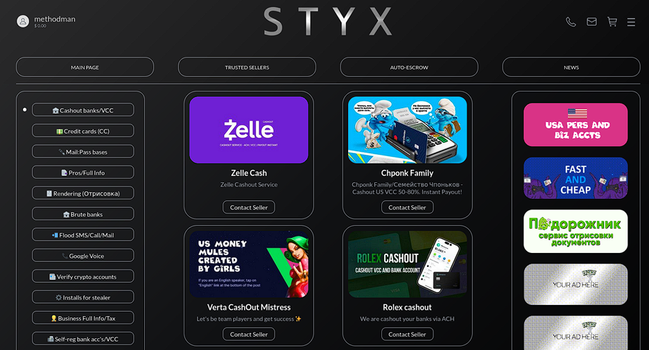 takian.ir new darknet market styx offers a variety of frauds and services 2